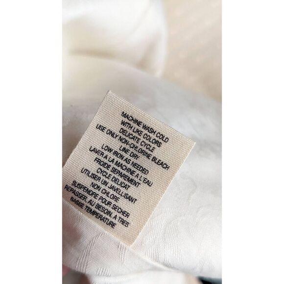 Floreat Women Cream Pleated Crew Neck Placket Jacket Size 12 - Picture 10 of 14